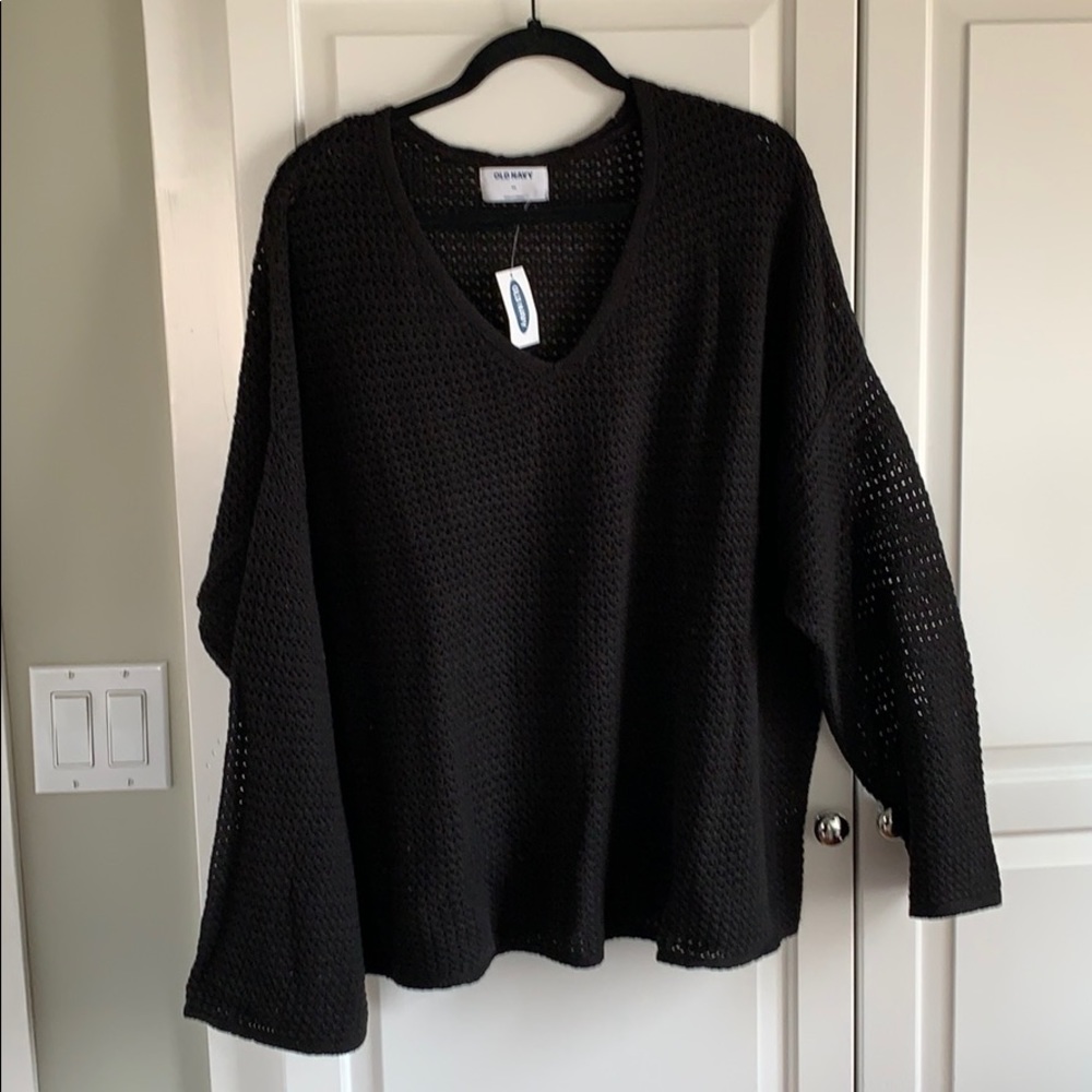 NWT Old Navy Slouchy Crochet V-Neck Sweater